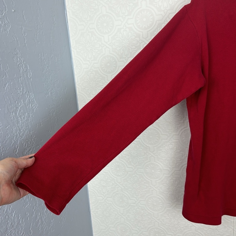 Billy Reid Henley Quarter Button Down Sweater Cot… - image 5